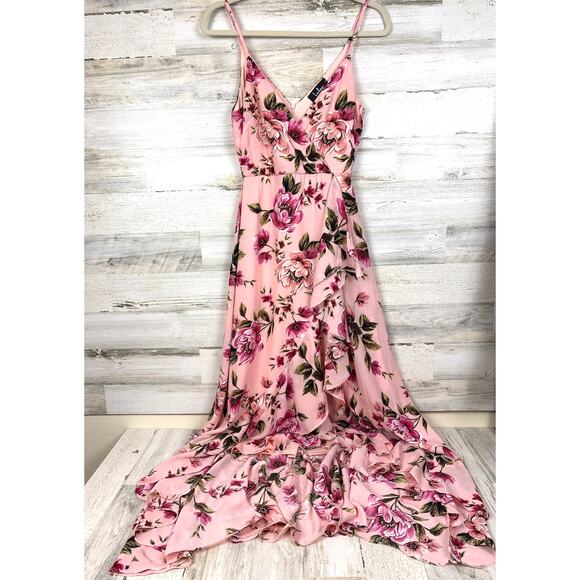 Lulus Womens XS Pink Floral Bodacious Bella Sleeveless Beach Maxi Dress NEW - Picture 3 of 7